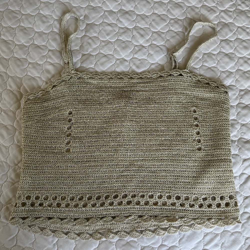 Suboo Crochete Camisole in Tan Size XS